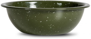 DORIS ENAMEL BOWL, GREEN
