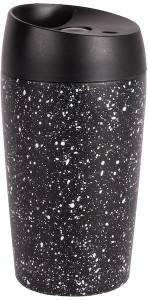 Kubek LOKE 240 ml, czarno-biały