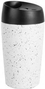 Kubek LOKE 240 ml, biało-czarny