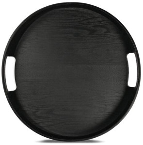 HANNA ROUND TRAY, BLACK