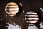 PLATE ARMONA STRIPE, LIGHT BROWN/WHITE
