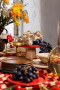 COOKIE STAND PORTO, RED/BEIGE