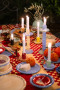 CANDLESTICK LARA XS, BORDEAUX/PINK