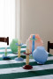 CANDLESTICK LARA XS, MINTY GREEN/LIGHT BLUE